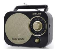 Muse Radio portable M-055 RB – Analogique FM/MW 88–108 MHz – Noir/Or