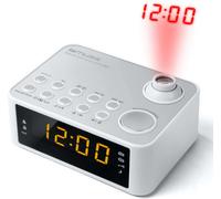 muse radio-réveil avec projecteur blanc m178pw