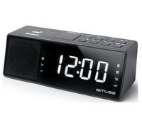 muse radio-réveil double alarme noir m172bt