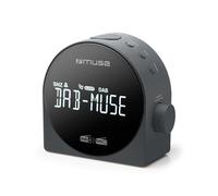 muse radio-réveil double alarme noir m185cdb