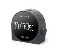 muse radio-réveil double alarme noir m185cdb