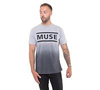 Muse T Shirt Band Logo Nouveau Officiel Unisex Dip Dye Blanc Size M