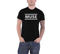 Muse T Shirt Blanc Band Logo Nouveau Officiel Homme Noir Size L