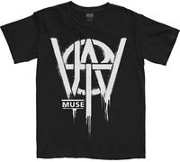 Muse T Shirt Will of The People Stencil Band Logo Nouveau Officiel Homme Noir Size S