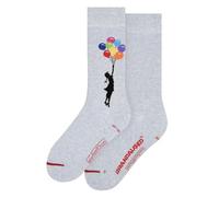 MuseARTa Banksy Graffiti Chaussettes, Bleu, 42-48 Mixte