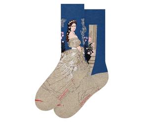 MuseARTa Chaussettes en coton avec la peinture de l'impératrice Elisabeth d'Autriche de l'artiste Franz Xaver Winterhalter dans la taille 36-40, FW-KE-06-36-40, bleu, 38-42