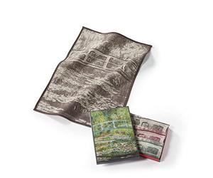 Musearta Claude Monet TT-CM-BW-10-V424190 Lot de 3 torchons avec Pont sur Un étang de nénuphars Coton 50 x 70 cm
