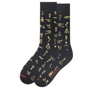 MuseARTa Egyptian Symbols Chaussettes, Noir, 38-42 Mixte