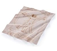 MuseARTa Serviette de Plage Unisexe The Vitruvian Man de L'Artiste Leonardo da Vinci en Coton 144 x 180 cm BT-LV-VM-V424308