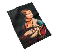 MuseARTa Torchon en Coton avec Le Tableau Lady with an Ermine de L'Artiste Leonardo da Vinci dans la Taille 40 x 60 cm, KT-LV-Le