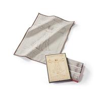 Musearta TT-LV-VM-10-V424202 Lot de 3 torchons de Vaisselle Unisexes avec Motif Vitruvian Man de L'Artiste Leonardo da Vinci en Coton 50 x 70 cm