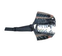 Museau Chien Monstre Halloween, Déguisement Chien Cerbère (B-4#/S) | Dents réalistes tachées de sang avec Sangle Réglable,parfait pour fêtes Halloween, Rôle Maison École récolte de bonbons