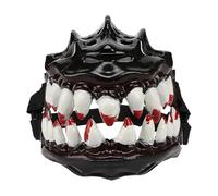 Museau De Chien Effrayant Avec Dents, Museau D'Halloween-Dog Avec Dents Costume De Chien Effrayant Avec De Grandes Dents - Accessoires Effrayants Pour Halloween, Réglable Et Hilarant, Museau De Loup-g