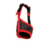 Museau de Chien réglable Respirant, museau de Chien pour éviter de Manger des Choses, Anti-Morsure et Couvercle Bouche aboyant avec Crochet et Boucle (Rouge)