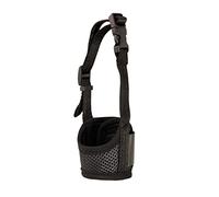 Museau de Chien réglable Respirant, museau de Chien pour éviter de Manger des Choses, Anti-Morsure et Couvercle Bouche aboyant avec Crochet et Boucle (Noir)