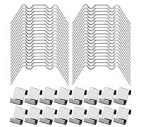 MUSEDAY 100Pcs Clips de Vitrage pour Serre Inclure 50Type W Serre Pinces en Acier Inoxydable et 50 Clips de Type Z pour Vitre de Serre