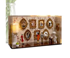 Musée de Nous,Mini Coffret Créatif pour l'Affichage et l'Exposition des Photos avec 5 Petites Figurines,Kit de Cadre Musée - Pour Les Souvenirs Et Les Mémoires De La Maison Voyage Mur Bureau Mères Et