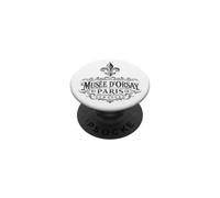 Musée D'Orsay Paris France Ornement Fleur de Lis Noir PopSockets PopGrip Adhésif