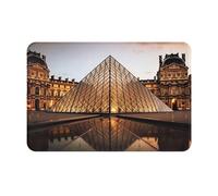 Musée du Louvre À Paris Paillasson Intérieur Absorbant Tapis De Douche Antidérapant Paillasson D'Entree pour Salon Couloir Extérieur 40X60Cm