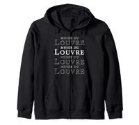 Musée du Louvre Outlines Paris France Blanc Sweat à Capuche