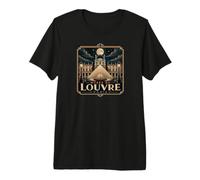 Musée du Louvre Paris France Pleine Lune T-Shirt Haut de Gamme