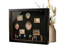 Musée Miniature - Relief DIY avec figurines - Cadre présentoir avec petites figurines - Pour salon, bibliothèque, appartement, bureau, hôtel, Saint-Valentin, anniversaire