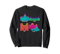 Musées célèbres colorés du Louvre Galerie des Offices Orsay Sweatshirt