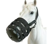 Muselière anti-broutage Ajustable En Nylon Léger | Muselière De Pâturage Cheval Avec Licou Pour Élevage Équin Entretien Ranch Ferme Sortie En Entraînement Alimentation