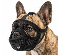 Muselière bouledogue français, muselière en nylon pour chien, museau court, ouverture de langue, grandes ouvertures pour les yeux, respirante, réglable, protection contre les poisons, anti-morsure