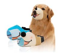 MuselièRe Chien Masque de muselière réglable Portable for Chien 3PCS | Anti-alimentation aveugle Respirant Anti-morsure Durable Anti-aboiement(Blue-S)