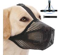 Muselière Chien, Museliere pour Chiens Ajustable avec Sangles Touch Fastener, Masque Respirant pour Animaux de Compagnie Muselière de Formation Chien Petits Chiens, Moyens Grands