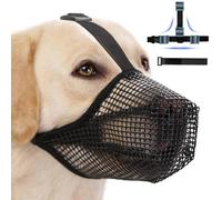 Muselière Chien, Museliere pour Chiens Ajustable avec Sangles Touch Fastener, Masque Respirant pour Animaux de Compagnie Muselière de Formation Chien Petits Chiens, Moyens Grands