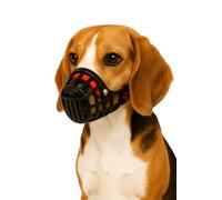 Muselière Chien - Museliere pour Chiens - Taille S: Nuque 29-40cm, Nez 4,5x5cm - idéal pour Les promenades - Flamingo Muselière Chien Silas Noir