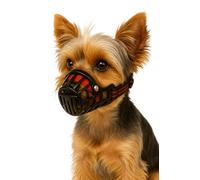 Muselière Chien - Museliere pour Chiens - Taille XS: Nuque 26-37cm, Nez 4x4,5cm - idéal pour Les promenades - Flamingo Muselière Chien Silas Noir