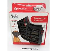 Muselière Chien - Museliere pour Chiens - Taille XXL: Nuque 50-72cm, Nez 6,5x10cm - idéal pour Les promenades - Flamingo Muselière Chien Silas Noir