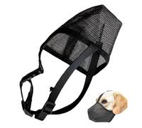 Muselière confortable pour chien en nylon doux respirant et réglable pour éviter de mâcher (noir)