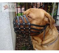 Muselière Cuir Souple pour Chien pour Dogue de Bordeaux et Bullmastiff et Autre (DB1, Marron)
