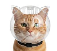 Muselière de soin pour chat - Couverture faciale respirante transparente, masque anti-morsure pour chat, capot pour chat | Petits chiens se baignent les ongles perdus Couper la douche Entraînement