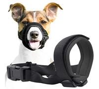 Muselière douce pour chiens - Empêche les morsures et la mastication indésirable en toute sécurité - Ajustement confortable sécurisé - Rembourrage en néoprène doux - Plus de frottements - Guide