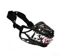Muselière effrayante d'Halloween pour chien avec crocs de vampire sanglants, muselière de loup-garou avec protection contre les morsures pour chiens, accessoire de costume effrayant pour animal de