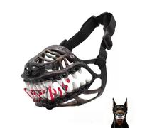 MuselièRe Effrayante pour Chien Halloween, MuselièRe Monstre avec Dents Et Sangles RéGlables,MuselièRes Loup-Garou Hilarante, Accessoire Anti-Morsure pour FêTes, Cosplay Et Halloween (A, L)