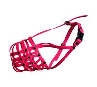Muselière en biothane pour Chien | Entraînement et comportement | Robuste et imperméable | Rottweiler, Mastiff | Fait à la Main et Durable (M, Rose)