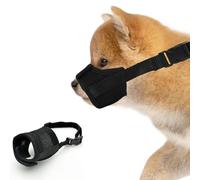 Muselière en Nylon pour Chiens de Petite et Moyenne Taille - Empêche de Mordre, d'Aboyer et de Mâcher - Conception Respirante et Confortable avec Sangles Réglables et Rembourrage Doux (Taille S)