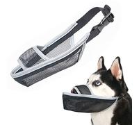 Muselière en nylon pour chiens de petite, moyenne et grande taille, en maille aérée respirante et buvable pour animaux de compagnie, anti-morsure, anti-aboiement et léchage