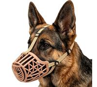 Muselière en osier - Protection de bouche et de bouche respirante - Couverture souple pour chien - Pour le museau et le visage, l'entraînement des animaux de compagnie, les soins, la coupe, l'apport