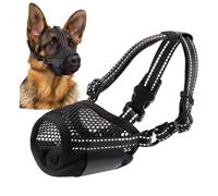 Muselière en pour Chien Protège-Bouche en Respirant Réfléchissant Ajustable