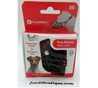 Muselière - FLAMINGO - SILAS XS - Noir - 24 cm - 30-38 cm - Sangle réglable
