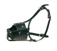 Zolux Police Muselière en Cuir Réglable Adapté aux Bergers Allemands Noir T6