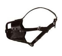 Museliere policiere cuir chien T6 - 63 cm - Noire