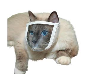 Muselière pour chat, pour le toilettage, capuchon de protection doux pour le toilettage, cagoule apaisante pour couper les griffes, le bain, la protection à la maison, l'intérieur, les voyages, visite